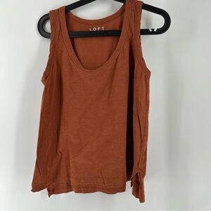 Loft Brand Basics Tank Top Burnt Orange